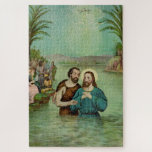 Taufe Jesu Christi Puzzle<br><div class="desc">Die Taufe Jesu,  die rituelle Reinigung Jesu mit Wasser durch Johannes den Täufer,  war ein wichtiges Ereignis,  das in den drei synoptischen Evangelien des Neuen Testaments beschrieben wurde.</div>