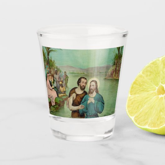 Taufe Jesu Christi Schnapsglas (Vorderseite)