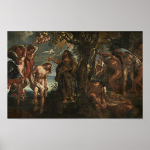Taufe Jesu von Peter Paul Rubens Druck Poster