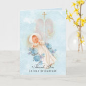 Taufe-Jungen-Taufe danken Ihnen für Priester Karte (Gelbe Blume)