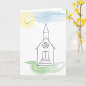 Taufe-Karte Karte (Gelbe Blume)