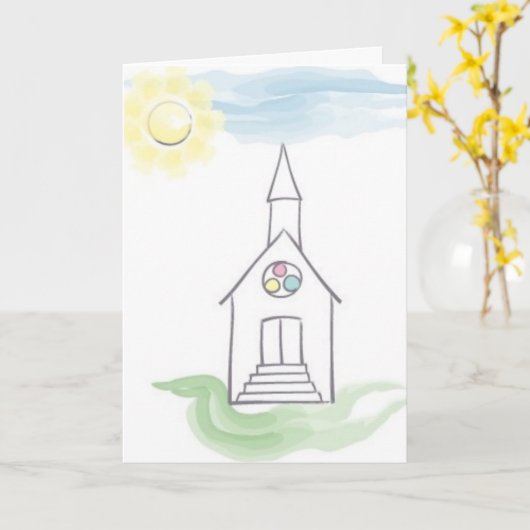 Taufe-Karte Karte (Gelbe Blume)