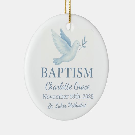 Taufe Keramik Ornament Keepake (Rechts)