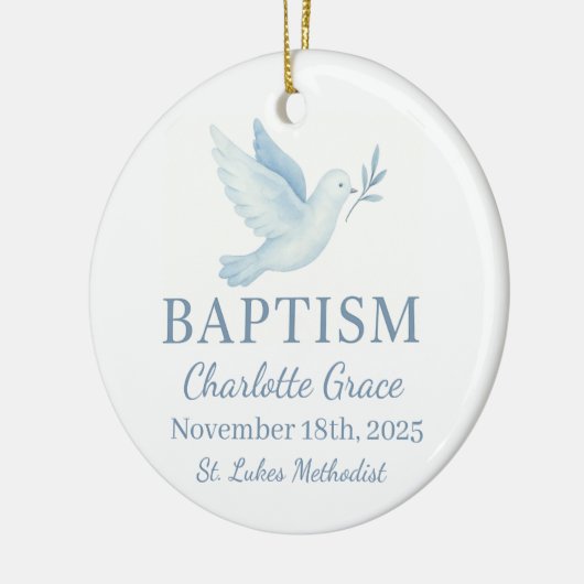 Taufe Keramik Ornament Keepake (Links)