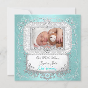 Taufe Kreuz Baby Junge Christening Baptism Ankündigung