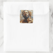 Taufe - Kunstsammlung Jesus-Reihe Quadratischer Aufkleber (Tasche)
