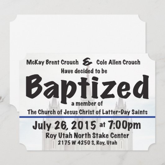 Taufe laden ein einladung (Vorne/Hinten)