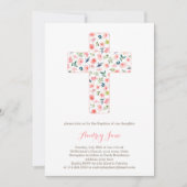 Taufe lädt ein, Girl Christening Einladungen (Vorderseite)