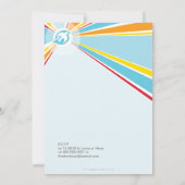 TAUFE LÄDT: EIN: moderne Taube 5P Einladung (Rückseite)