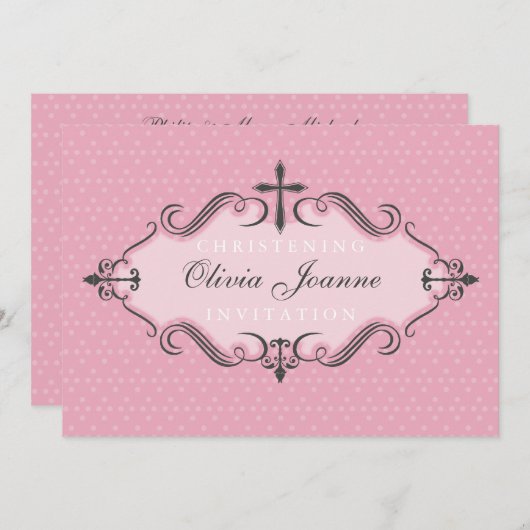 TAUFE LÄDT: EIN: viva 8L Einladung (Vorne/Hinten)