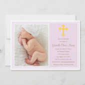 Taufe - Lavendel| Einladung (Vorderseite)