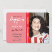 Taufe LDS Girl geometrische Fun Circles Einladung (Vorderseite)