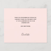 Taufe Mädchen rosa Foto Haushalt danke Ihnen Karte (Rückseite)