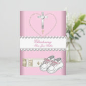 Taufe Mädchen Rosa Weiß (Stehend Vorderseite)