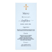 Taufe Menü hellblauer Junge Goldkreuz (Vorne)