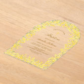 Taufe Mimosa Arch Acryleinladungen (Ablage )