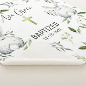 Taufe mit Cross, Bunny Sherpa Fleece Blanket Sherpadecke (3/4)