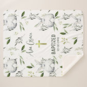 Taufe mit Cross, Bunny Sherpa Fleece Blanket Sherpadecke (Vorderseite (Horizontal))