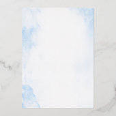 Taufe mit Goldfolie Folieneinladung (Rückseite)