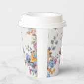 Taufe moderne blaue Aquarell kreuzen elegant Pappbecher (Rechts)