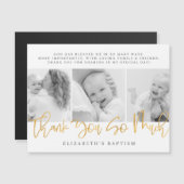 Taufe Modernes Chic Foto Danke Karte (Vorne/Hinten)