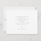 Taufe Modernes, einfaches Minimalistisches Foto Dankeskarte (Rückseite)