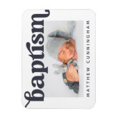 Taufe Modernes, feines, einfaches Foto Vielen Dank Magnet (Vertikal)