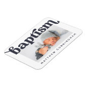 Taufe Modernes, feines, einfaches Foto Vielen Dank Magnet (Linke Seite)