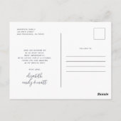 Taufe Modernes, feines, einfaches Foto Vielen Dank Postkarte (Rückseite)