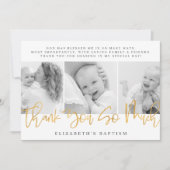 Taufe Modernes Foto Dankeskarte (Vorderseite)