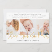 Taufe Modernes Foto Dankeskarte (Vorderseite)