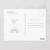 Taufe Modernes Foto Postkarte (Rückseite)