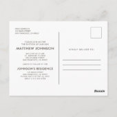 Taufe Modernes und einfaches Foto Postkarte (Rückseite)