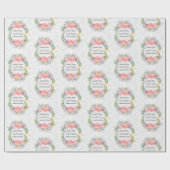 Taufe Name und Datumskorb Blume hinzufügen Geschenkpapier (Flach)