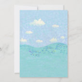 Taufe Noahs Ark Baby Animals Blue Einladung (Rückseite)