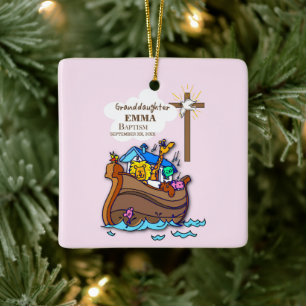 Taufe Noahs Arktochter Personalisiert Keramikornament