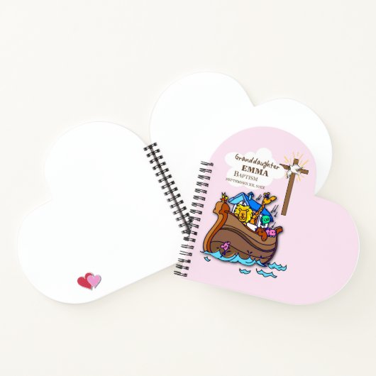 Taufe Noahs Arktochter Personalisiert Notizblock (Innenseite)