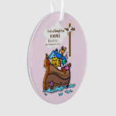 Taufe Noahs Arktochter Personalisiert Ornament (Vorderseite)