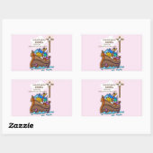 Taufe Noahs Arktochter Personalisiert Rechteckiger Aufkleber (Blatt)