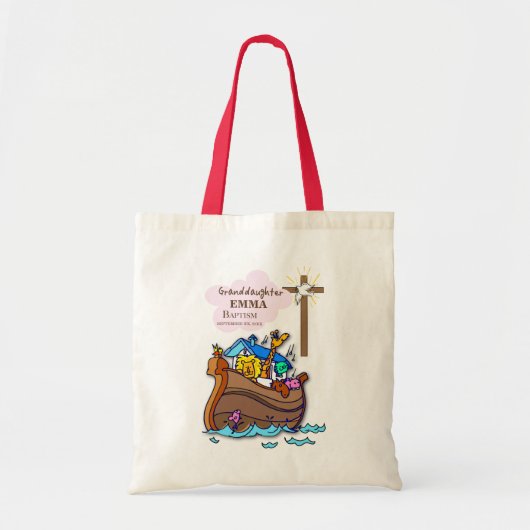 Taufe Noahs Arktochter Personalisiert Tragetasche (Vorne)