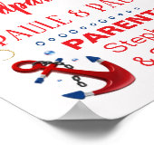 Taufe Nutical Christening Board Poster (Ecke)