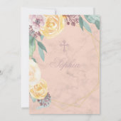 Taufe oder Weihnachten Geometrisches rosa Chic Einladung (Rückseite)