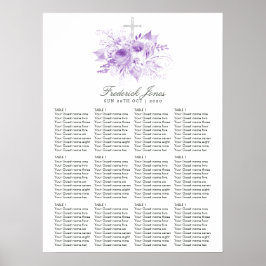 Taufe oder Weihnachtsfeier für Lilac und Silver Fl Poster