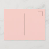 Taufe Pampas Blume Rose Gold Rosa Mädchen Einladungspostkarte (Rückseite)