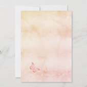 Taufe Pampas-Gras-Blütenschmetterling-Blume Einladung (Rückseite)