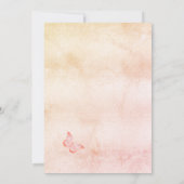 Taufe Pampas-Gras-Blütenschmetterling-Blume Einladung (Rückseite)