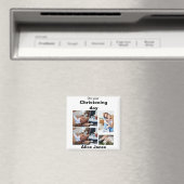 Taufe Personalisiert 4 FotoCollage Magnet (In Situ (Geschirrspüler))