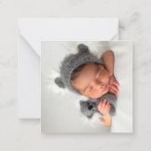 Taufe Pink Watercolor Floral Girl Vielen Dank Mitteilungskarte (Rückseite)