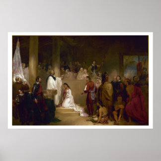 Taufe Pocahontas Vintag Art Print Poster