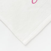 Taufe-Querbaby-Mädchen-Rosa-Blumen Fleecedecke (Ecke)